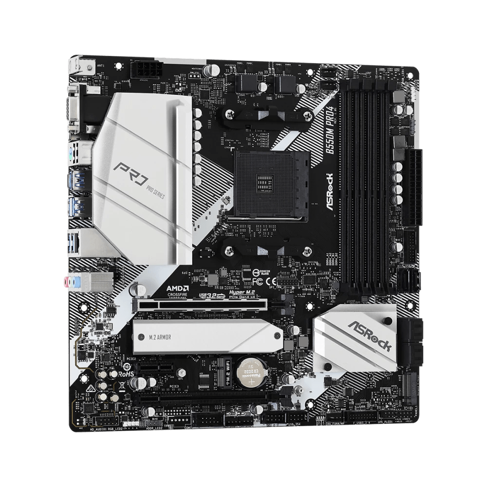 ASRock B550M Pro4 AMD 500 Series mATX Motherboard - Vektra Computers LLC ASRock B550M Pro4 AMD 500 Series mATX Motherboard - Vektra Computers LLC